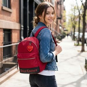 Juicy Couture Red and Black Backpack
